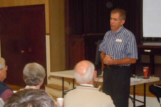 Central Frontenac planner Glenn Tunnock headed up the “at-capacity lakes” workshop at Oso hall on September 7.